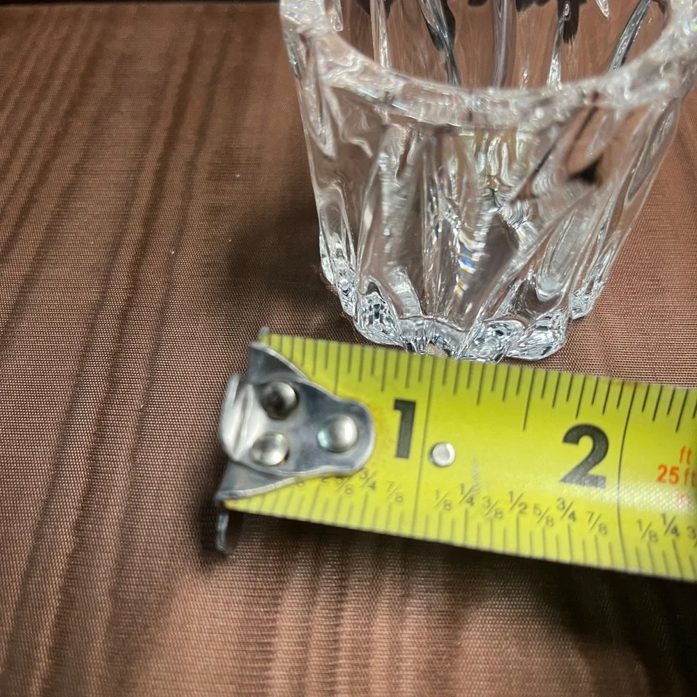 Tiffany & Co. Leaf Design Crystal Votive with Tiffany & Co. etching